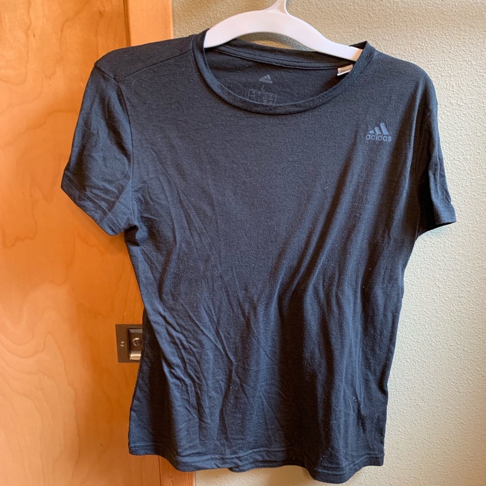 Adidas Black Short Sleeve Workout Top